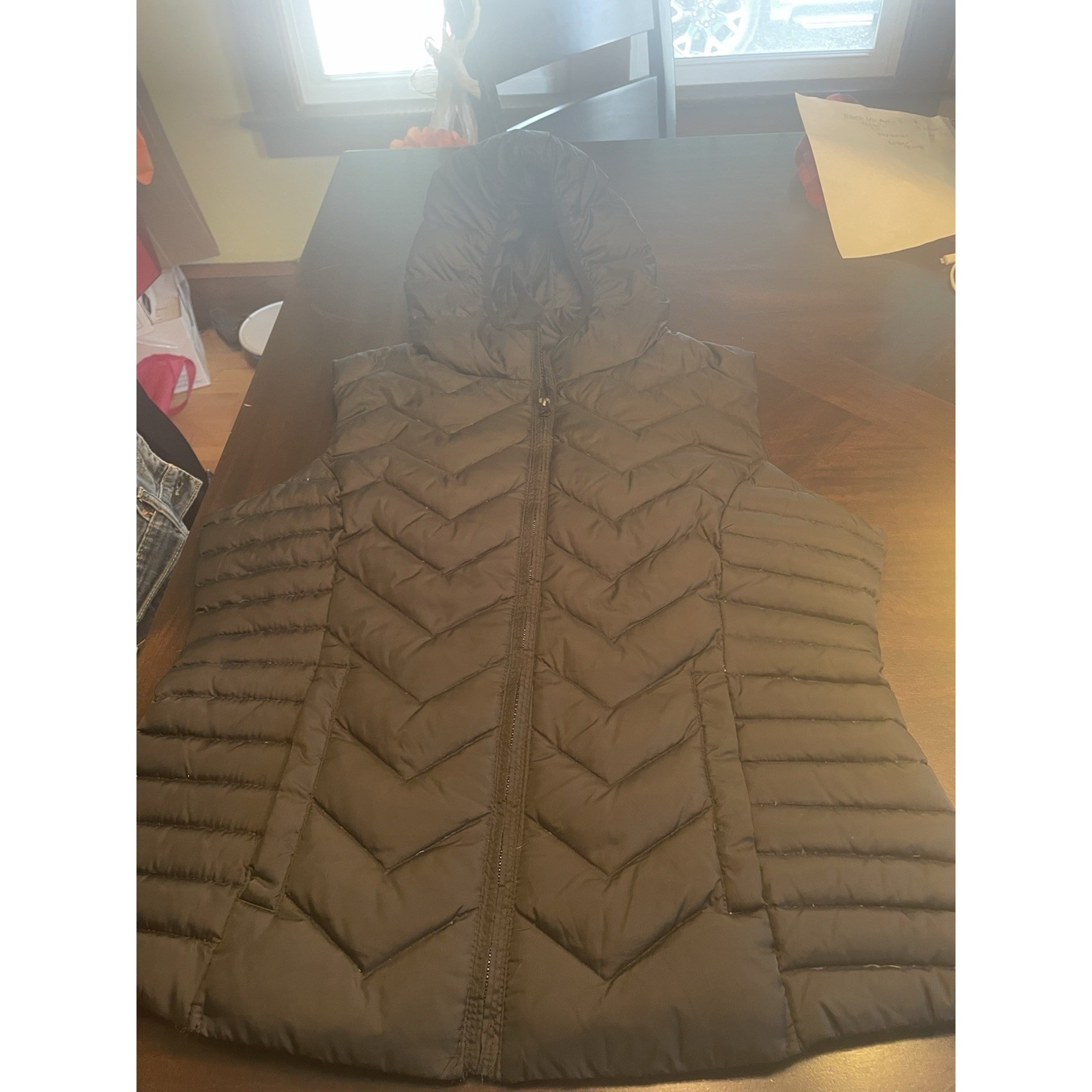 Be By Blanc Noir Vest Down Puffer Hood Xl